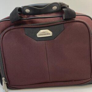 Docker Shoulder Bag burgundy zipper adjustable strap